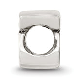 Sterling Silver 925 Letter S Bead with Polished Finish, Solid Cast Design